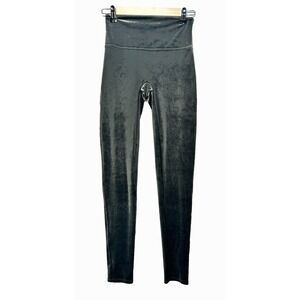 Spanx Women Size M Gray Velvet Leggings 2070